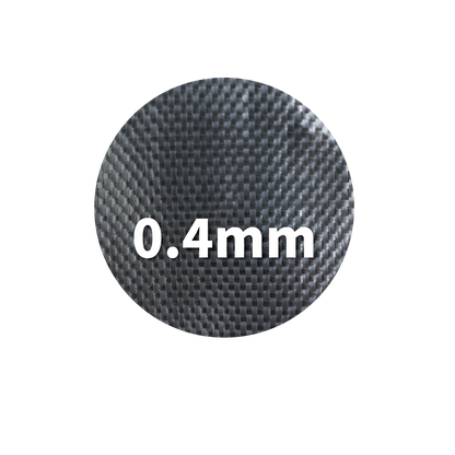 SW1000-B04 水切りフレコンバッグ 目合い約0.4mmの黒色メッシュ生地（拡大）